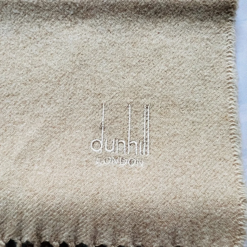 Dunhill London Cashmere Donegal Scarf Unisex Beige L58